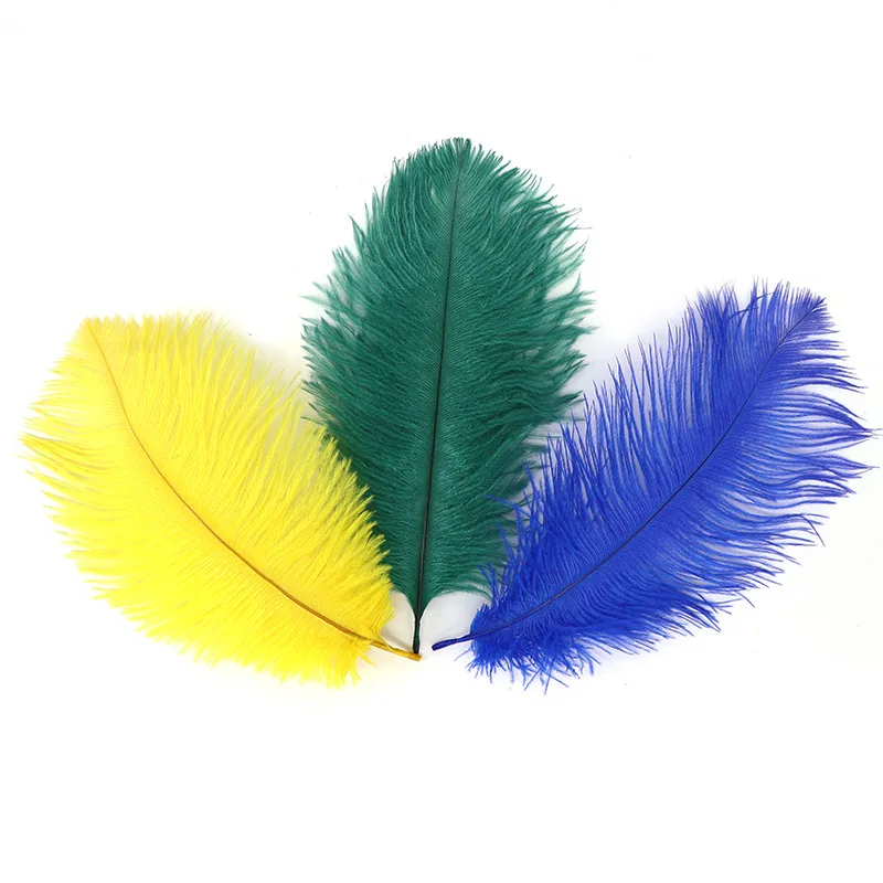 

10 PCS/Lot Natural Ostrich Feathers 15-20CM/6-8Inches Fluffy Dyed Plumes For Wedding Accessories Party Home Decoration Crafts