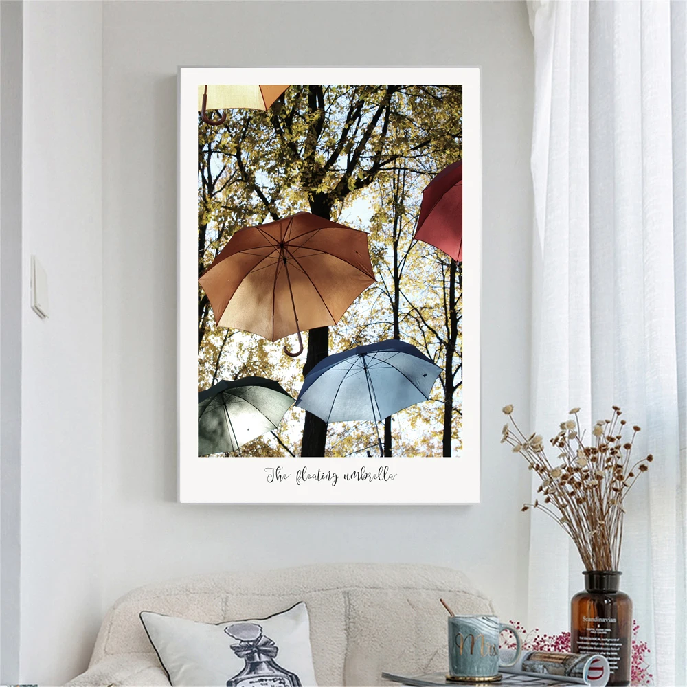 

Modern Fashion Colorful Umbrella Canvas Paintings Poster and Prints Girls Wall Art Pictures for Bedroom Living Room Home Decor