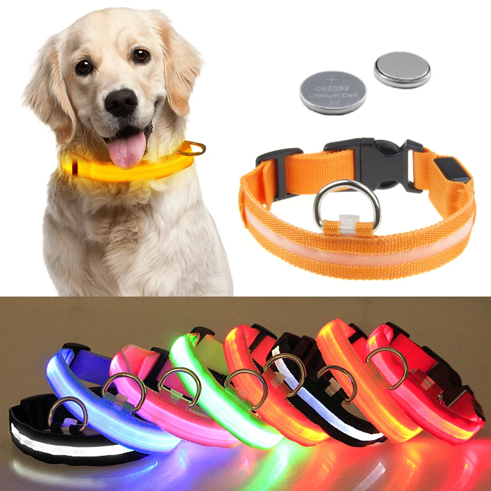 Светящийся ошейник с USB-зарядкой светодиодный для собак товары | Дом и сад