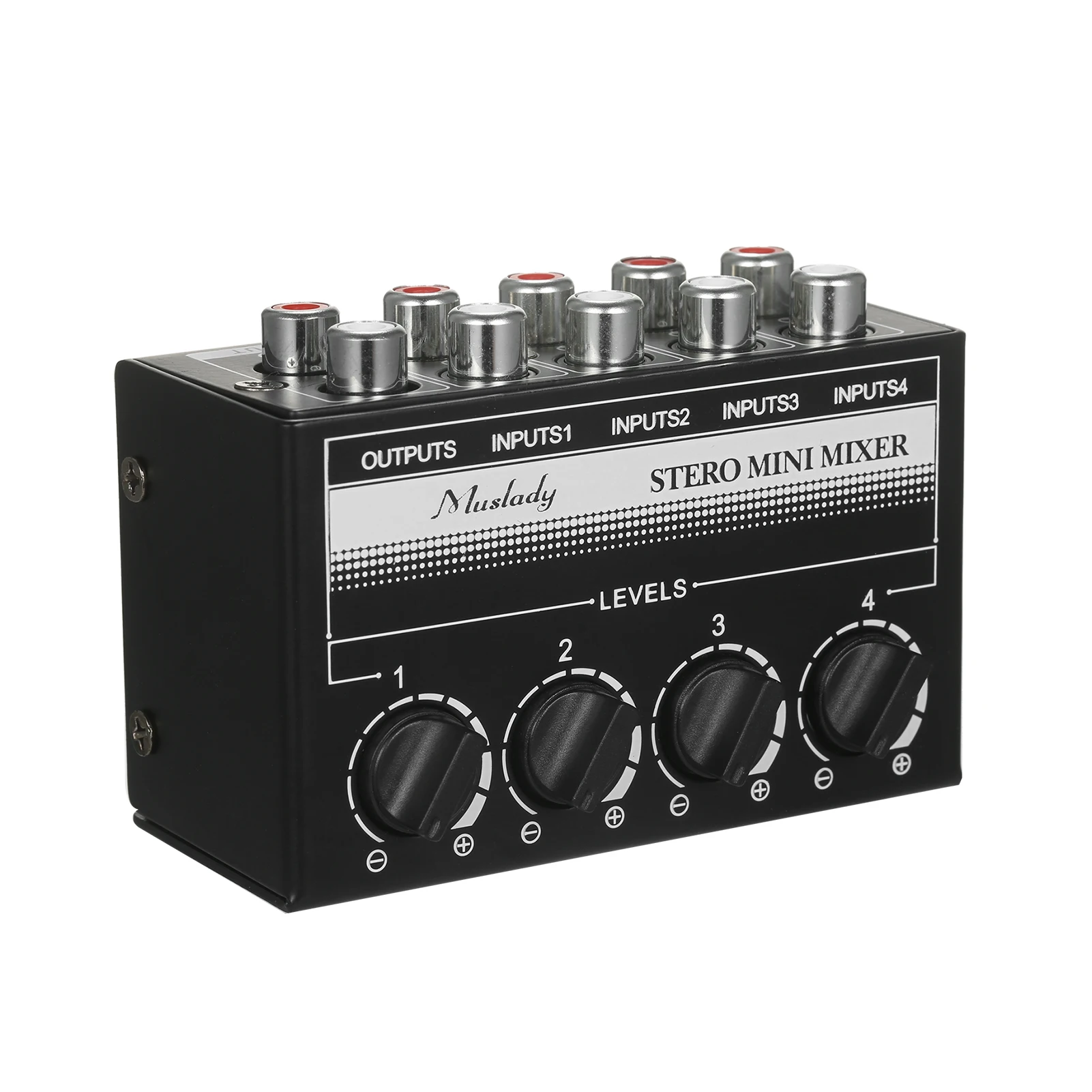 

Muslady мини стерео 4-канальный пассивный микшер RCA портативный аудио микшер 1 в 4 выход стерео дистрибьютор регулятор громкости