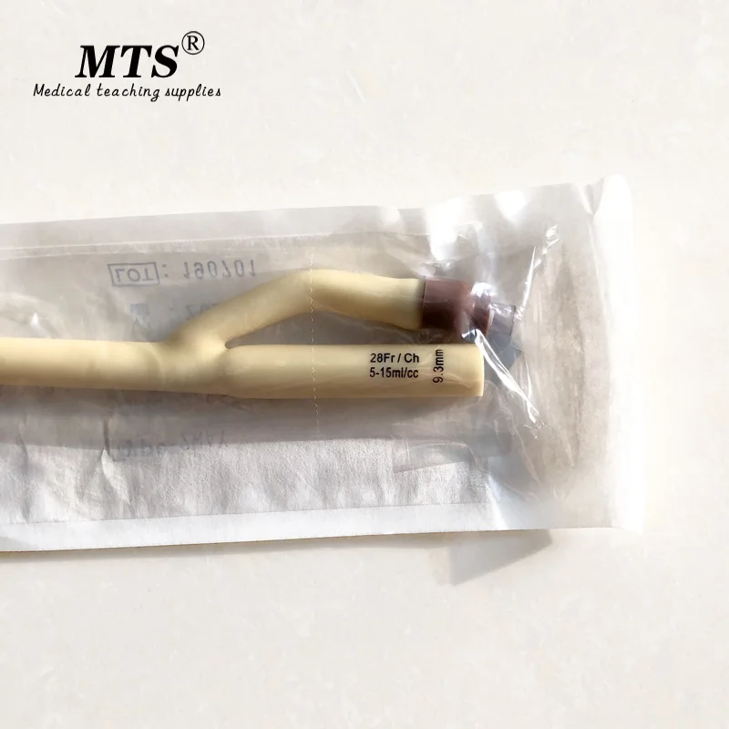 Медицинский двусторонний латексный катетер Fr28 большого размера с силиконовым