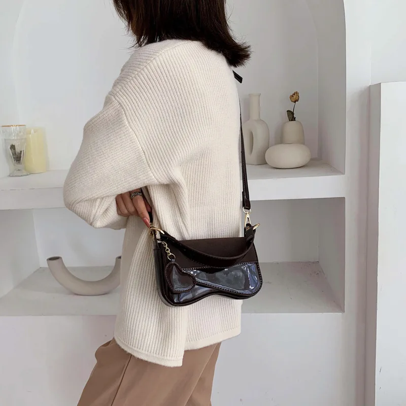 2020 новая женская сумка через плечо Западная мода диагональная Яркая кожаная |