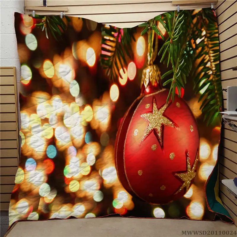 

Merry Christmas 3D Creative Print Quilt Fashionable Modern Home Bed Set Super Soft Breathable For Kids Children