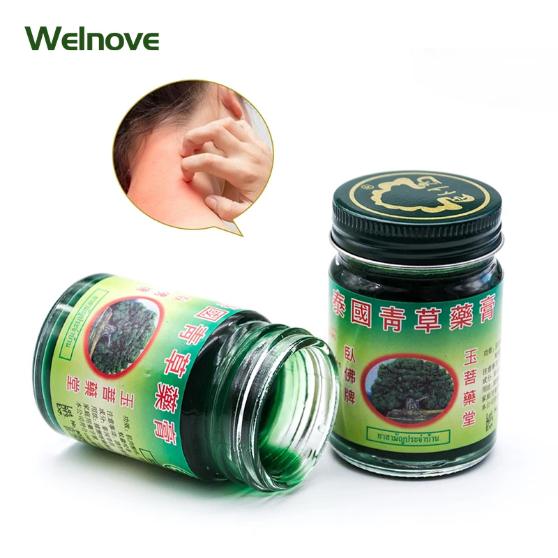 Original Thailand Green Herbal Cream Refreshing Anti itching Cold Balm Headache Mosquito Bites Dizziness Cough Abdomen Ointment ayurlab s herbal cough syrup