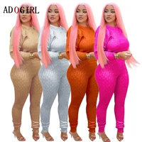 adogirl women two piece outfits winter warm knitted suit with long pants elegant sweater pullover matching sets tracksuits plus