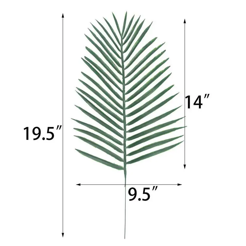 Hot XD-10PCS Artificial Palm Tree Faux Leaves Green Plants Greenery for Flowers Arrangement Wedding Decoration | Дом и сад