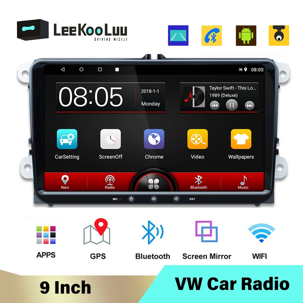 Автомагнитола LeeKooLuu 2 Din с GPS для VW Passat B6 Volkswagen Skoda Octavia Superb Jetta T5 Golf 5 6