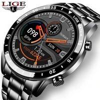 lige 2021 fashion full circle touch screen smart watches mens waterproof sport fitness watch for bluetooth call smart watch men