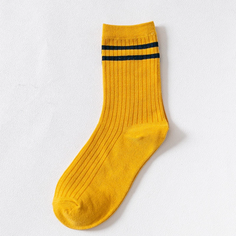 

Funny socks women Japanese High School Girls Cotton Loose Striped Crew Socks Colorful Women Sox Harajuku Designer Retro
