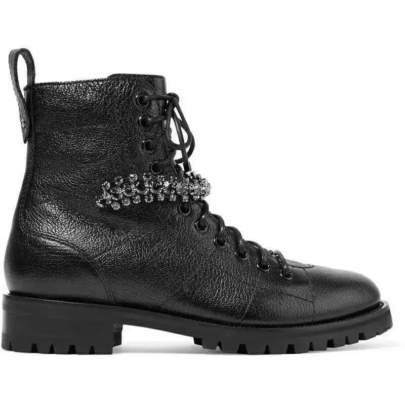 Женские ботинки со стразами Новинка 2019 года сезон осень-зима женские Ботинки martin