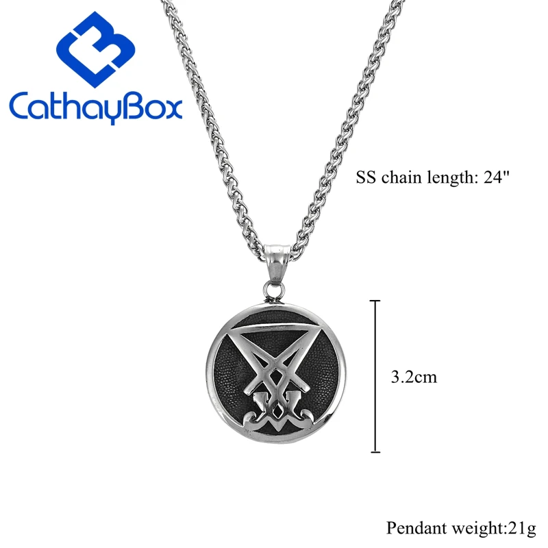 Ретро Нержавеющая сталь удачи Троицы узел круглый талисман кулон Цепочки и