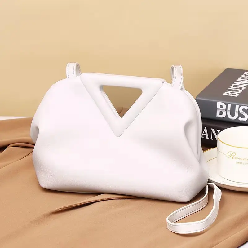 

High Quality Shoulder Bags for Women Designer Inverted Triangle Clip Bag PU Leather Crossbody Bag Handbag and Purse Lady Clutchs