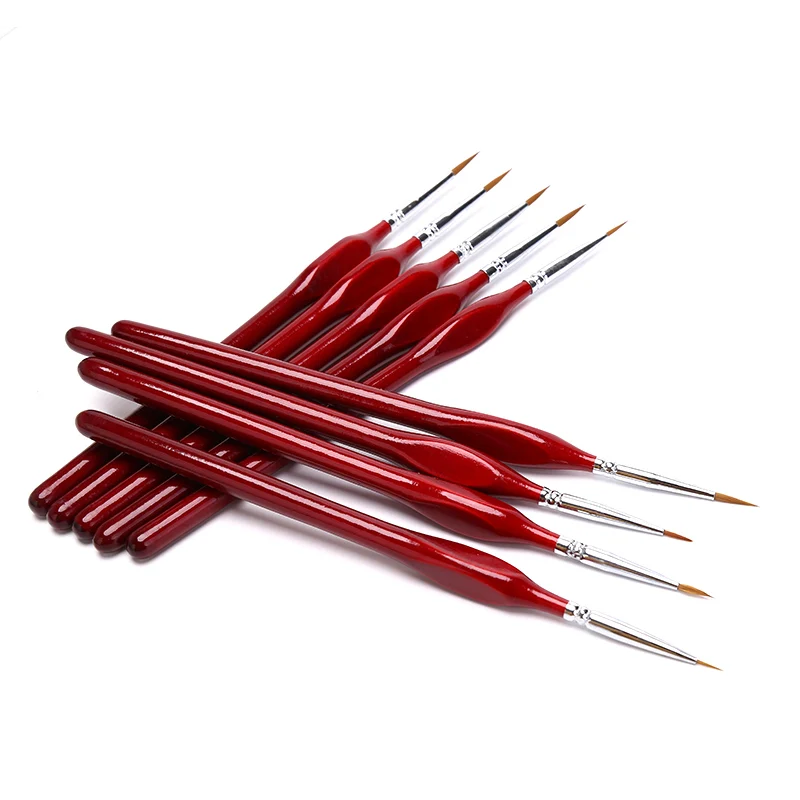 

6pcs/9pcs Professional Fine Hand Painted Thin Hook Line Pen Drawing Art Watercolor Pen Paint Brush