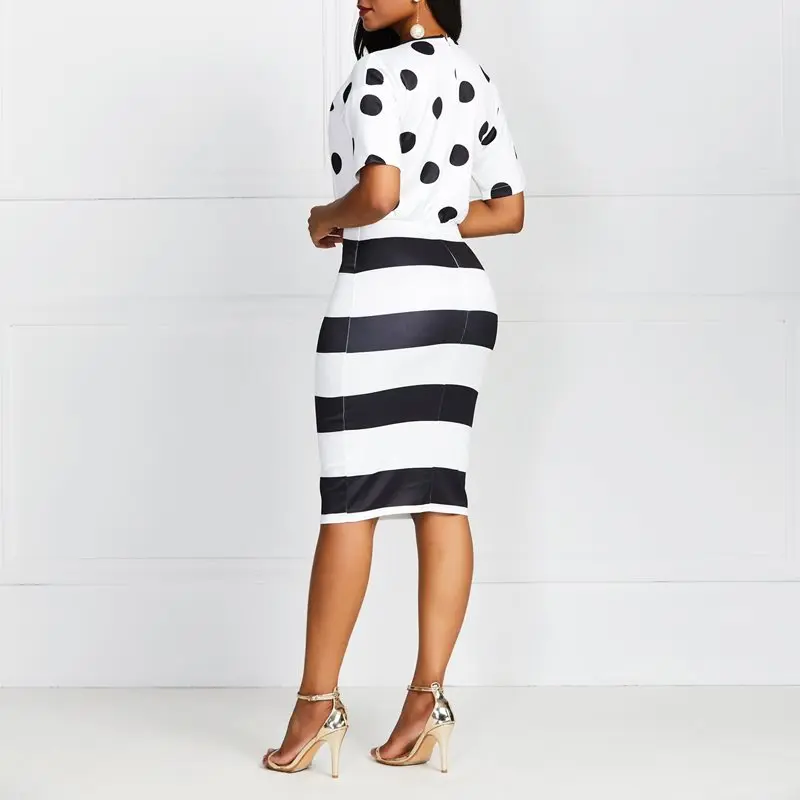 Элегантный Ретро деловой пикантный женский облегающее платье круглый вырез