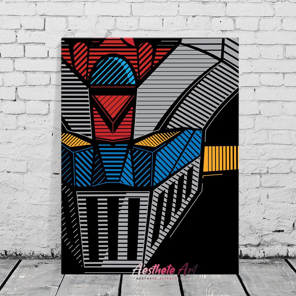 Great Mazinger Высококачественная Картина на холсте из аниме в стиле ретро настенный