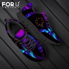 Женские туфли на шнуровке, легкие дышащие туфли с принтом EMT и EMS, осень обувь на плоской подошве FORUDESIGNS