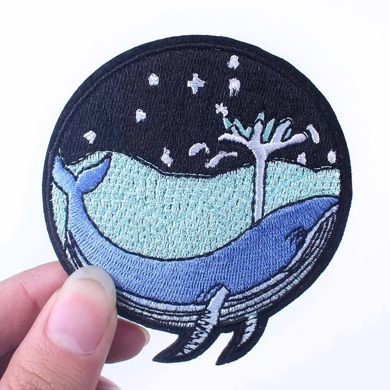 Нашивка с морским и китайским рисунком вышивка бейдж патчи для одежды