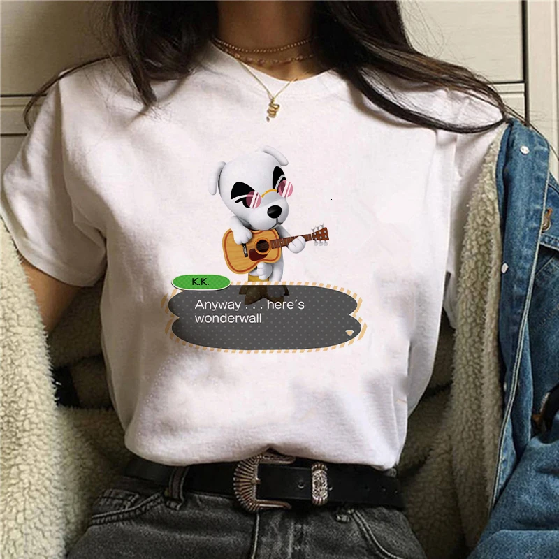 

Animal Crossing New Women T-Shirt Summer Fashion Print T-shirt Female Tee Shirt 90s Girls Tee Tshirt Vogue tshirt Graphic Tee