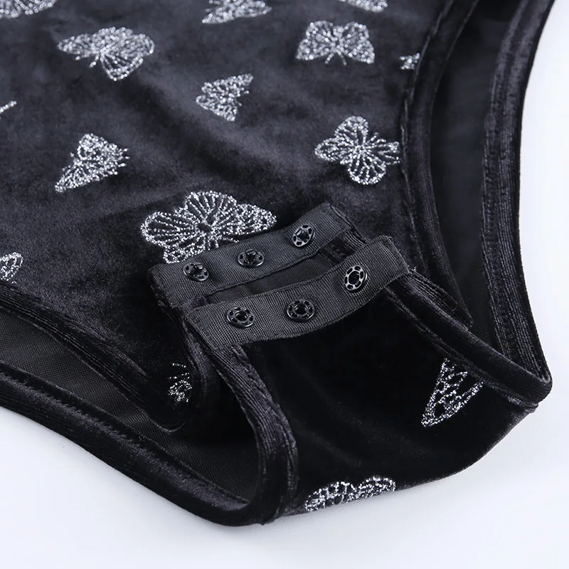 Сексуальные женские комбинезоны Gothblack Харадзюку на тонких бретельках с принтом