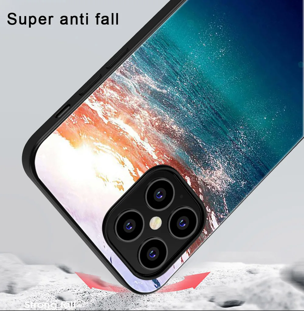 

Cat Landscape Phone Case For iPhone 11 12 Pro Max mini XR X XS Max 7 8 6S Plus SE 2020 Phone Cases Soft TPU Black Cover Coque