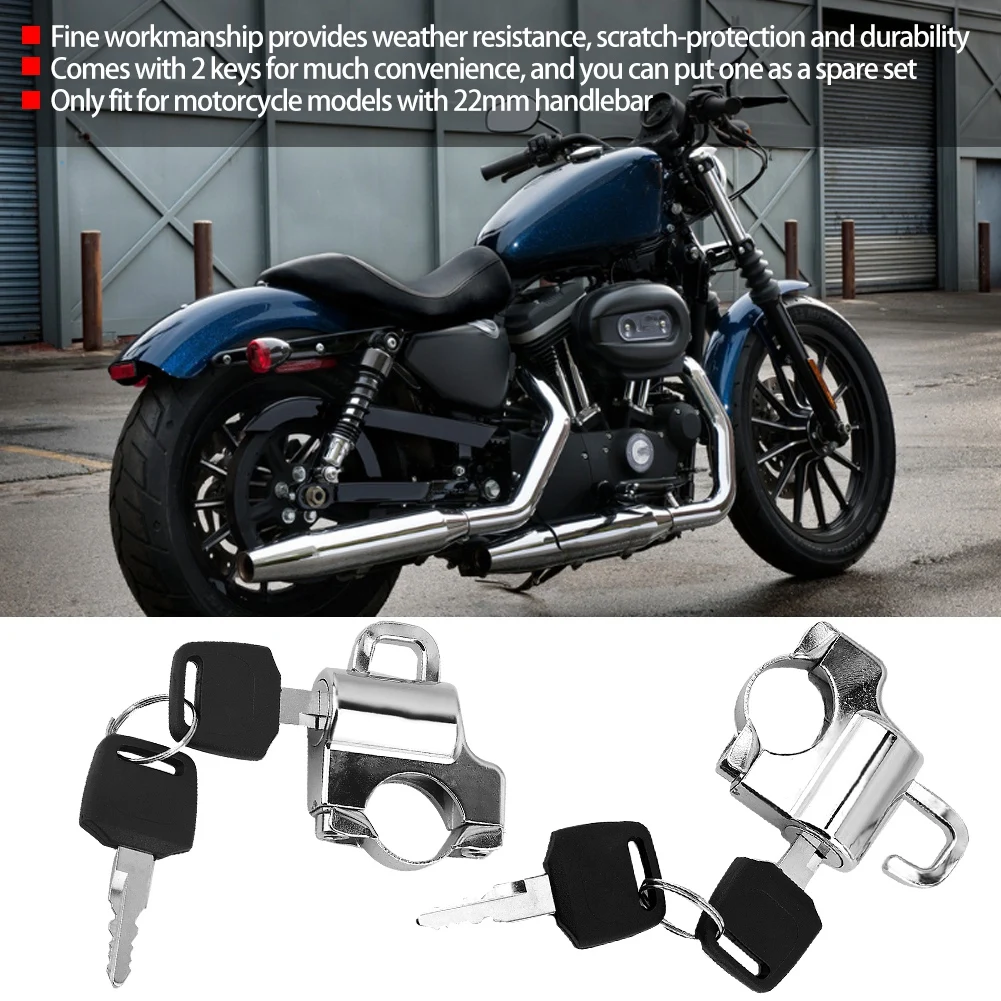 Мотоциклетный Противоугонный замок на шлем черный сплав крепление крючок с 2