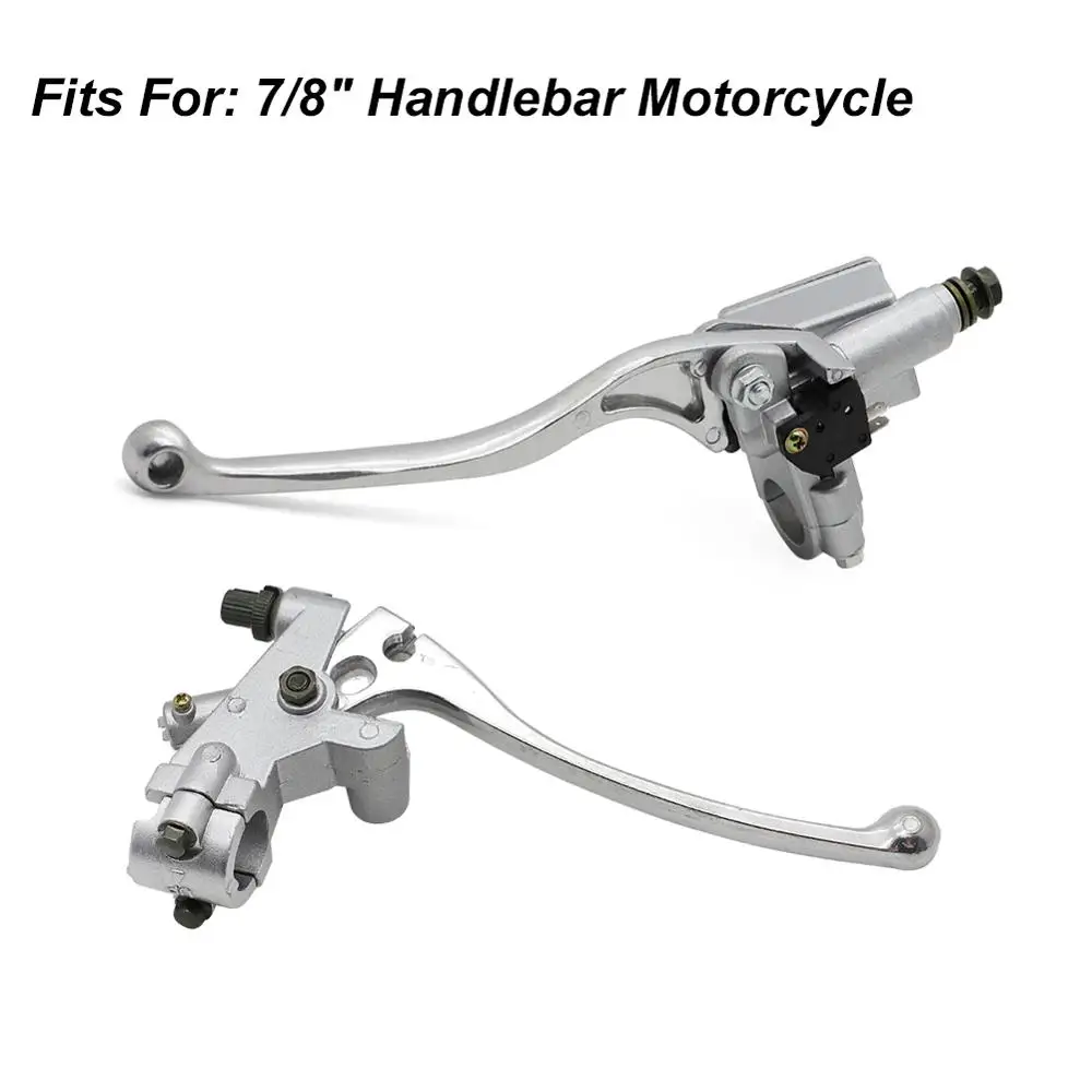 

Универсальный подходит для ручки 7/8 дюйма, мотоциклетный одинарный дисковый тормозной цилиндр, боковой выход, обращенный к рулю для Yamaha Honda