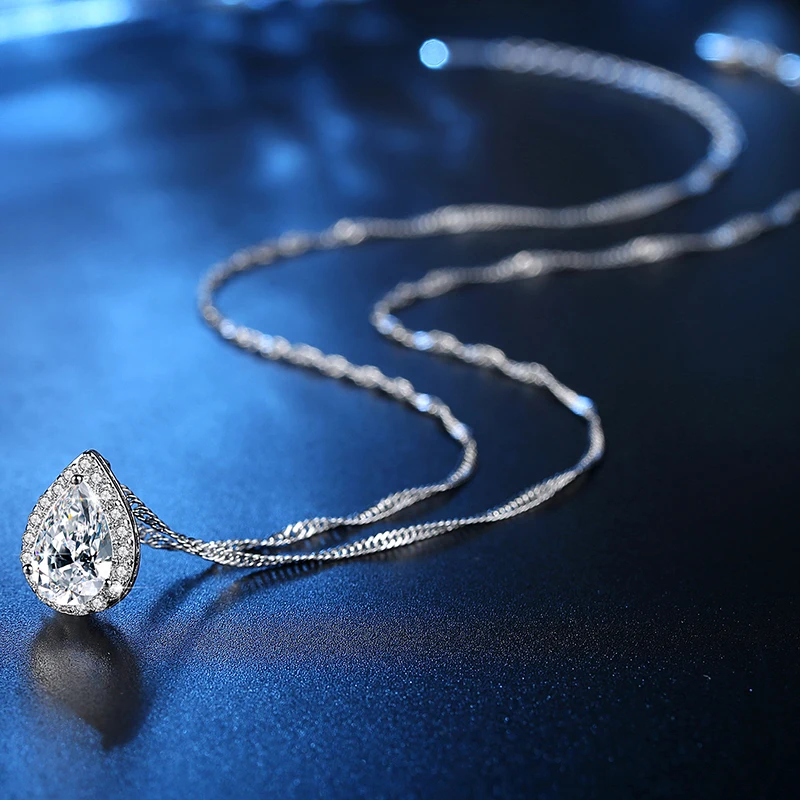 Набор женских ювелирных украшений в форме тренд капли воды ожерелье и серьги с