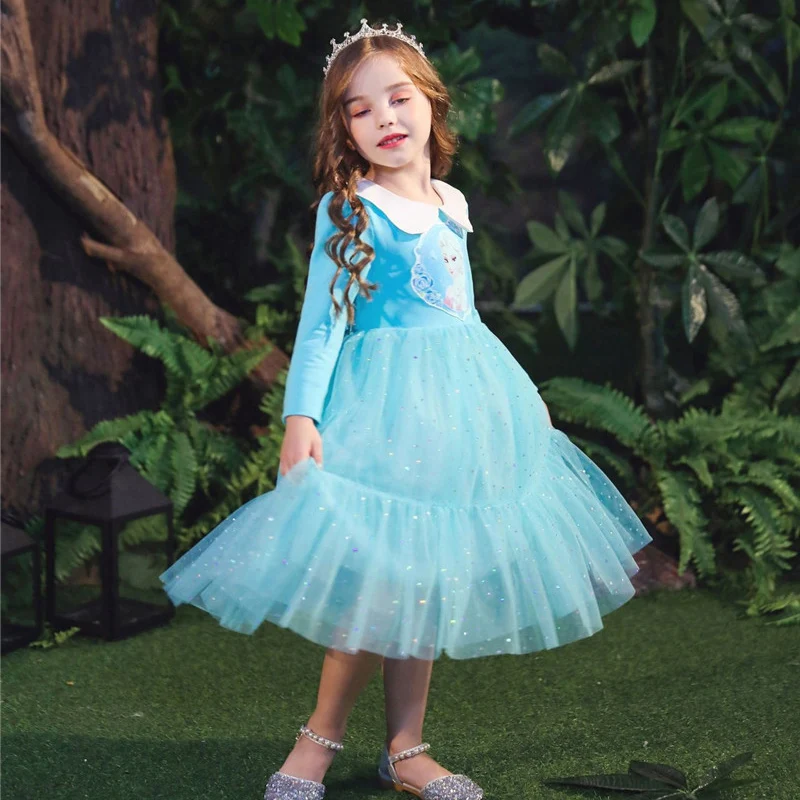 Baby Girl Elsa Princess Dresses Kids Toddler Christmas Birthday Party Winter Dress Teen Cartoon Cosplay Clothes Vestido 2019 New | Детская