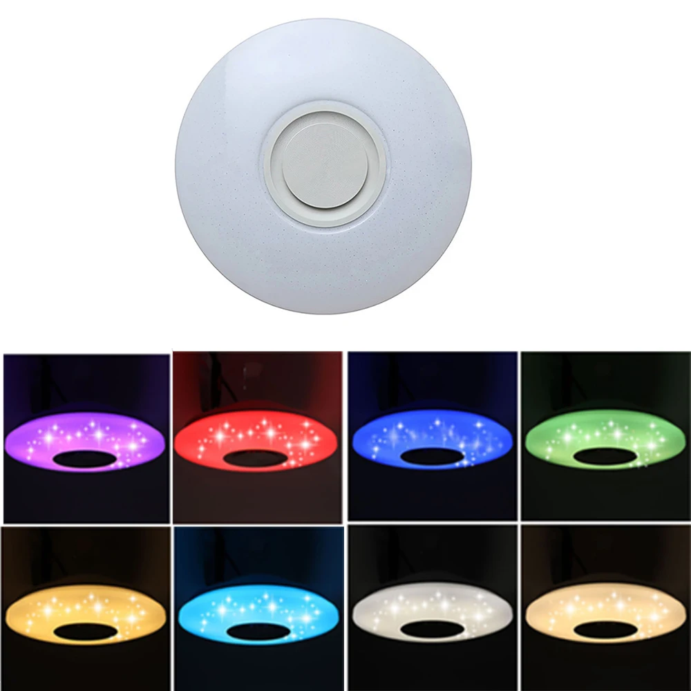 Умный светодиодный потолочный светильник RGB с регулируемой яркостью 36 Вт 60 Вт управление приложением Bluetooth и музыка современный светодиодный потолочный светильник гостиная спальня 220 В