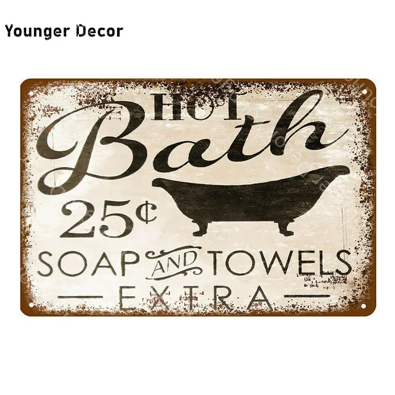 Прачечная очистка металлические знаки кухня трава плакат с изображением сада