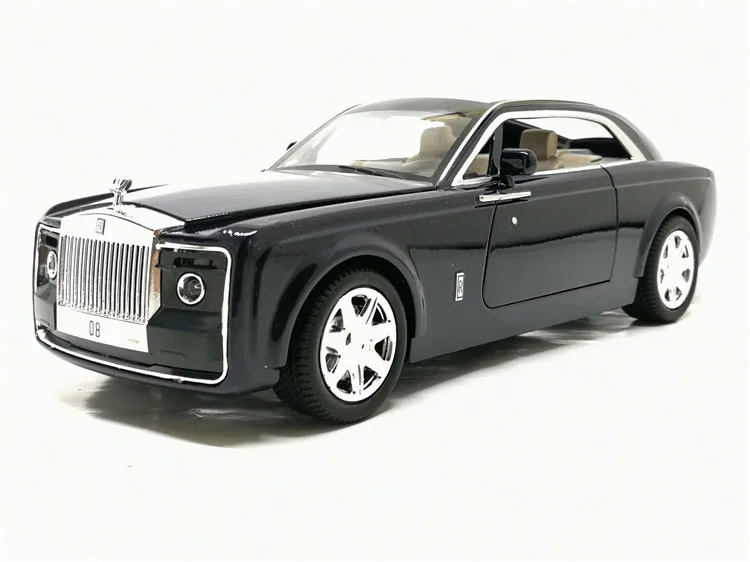 Высокая модель автомобиля из 1:24 сплава Rolls-Royce shadow, металлическая модель со звуком и светильник, игрушки для детей, подарки