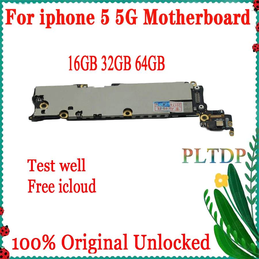 100% оригинальная разблокированная материнская плата для iphone 5 5G с системой IOS