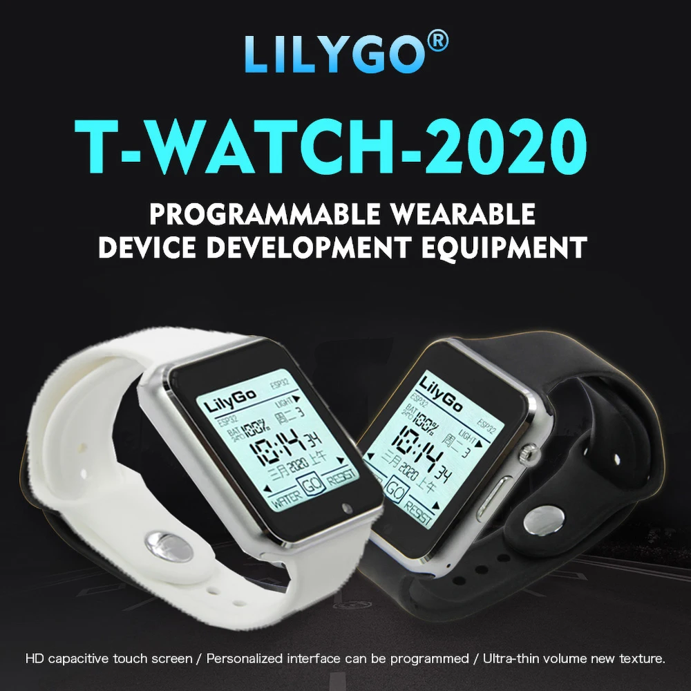 

LILYGO TTGO T-Watch-2020 ESP32 Main Chip 1.54 Inch Touch Display Programmable Wearable Environmental Interaction