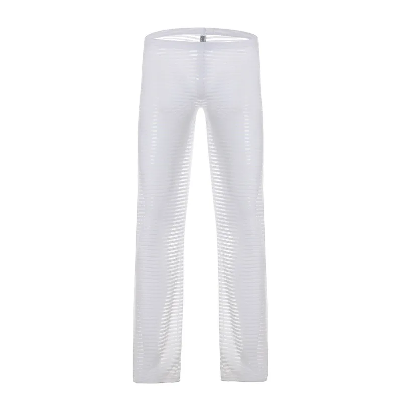 Пикантное мужское Прозрачное нижнее белье полосатая дышащая домашняя одежда для