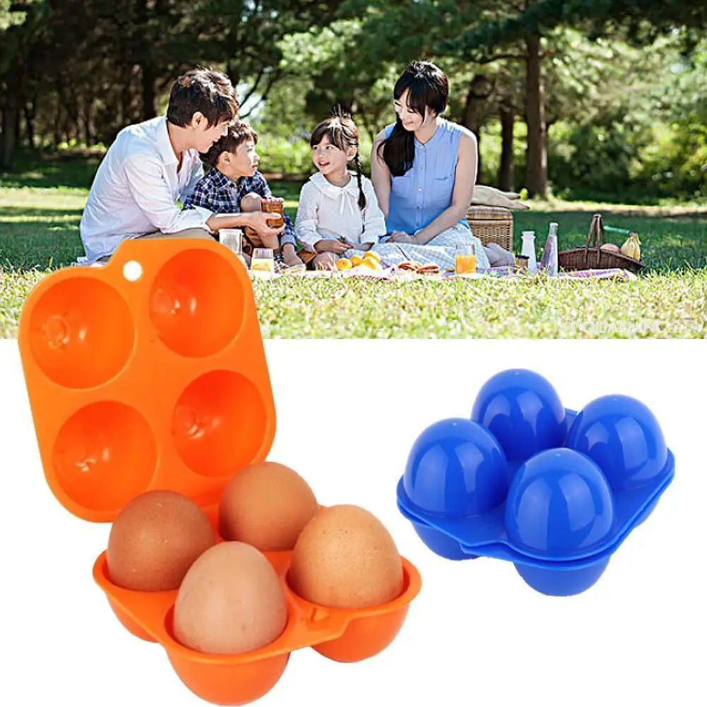 

Outdoor Camping Portable Folding 4 Grid Egg Box Picnic Pressure Storage Box Box Plastic Barbecue PP Egg Equipment A2E8