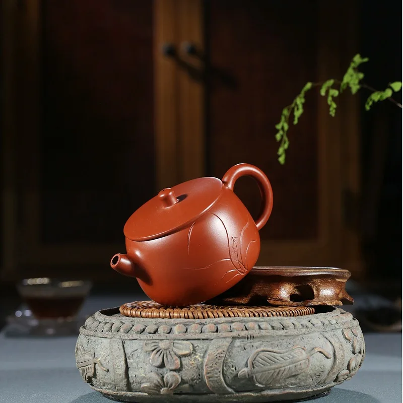 

Yixing famous mine handmade purple clay teapot Dahongpao big mouth Yufu teapot tea set online shop