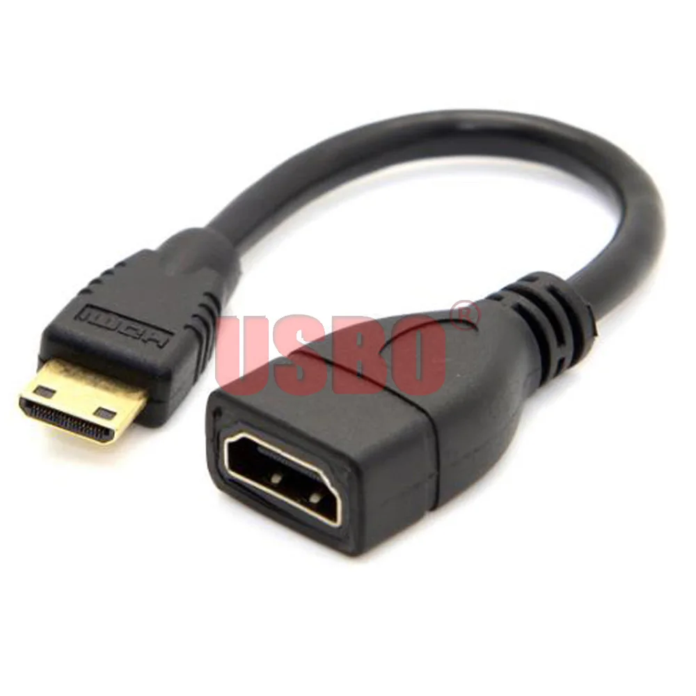 Поставка черного цвета 10 см позолоченный мини HDMI HDTV линия передачи данных