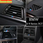 Для BMW 3 4 серии 3GT F30 F31 F32 F34 углеродное волокно автомобильный воздуховод кондиционер крышка рамы вентиляционного отверстия отделка автомобильные внутренние наклейки