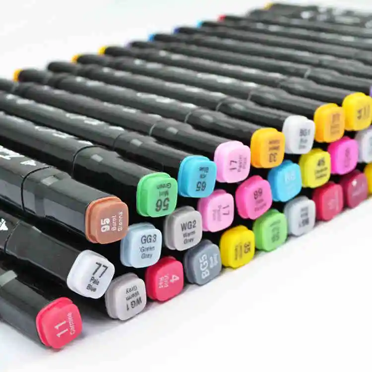 Oily alcohol double-end marker pen for Design drawing free shipping