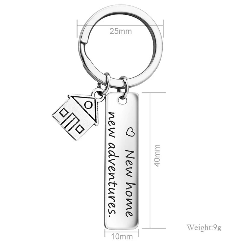 Новый дом новый Приключения брелки для ключей творческий талисманы Титан