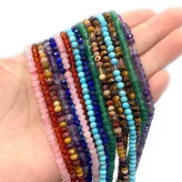 fashion faceted small beads natural stone agate powder crystal bead jewelry diy making beaded diy charm bracelet accessories