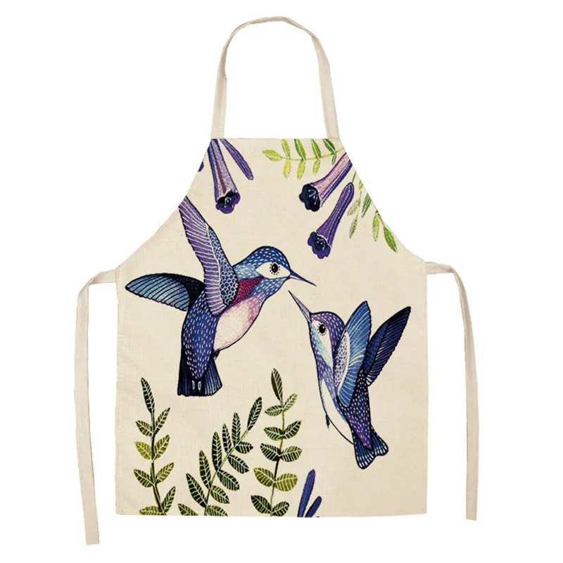 1 шт. кухонные фартуки с принтом птичек и веток для женщин аксессуары домашней