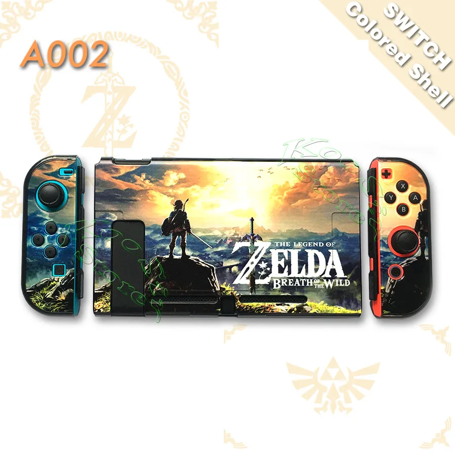 A002 Защитный чехол для консоли nintendo s Zend, цветной чехол Nitendo Switch Crystal Shell, чехол для nintendo Switch Pikachus, тематический чехол - Цвет: A002