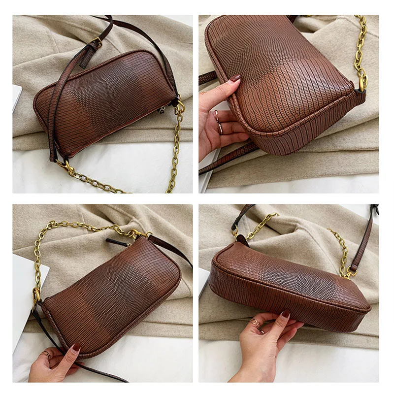 Квадратная сумка Ansloth с узором в виде ящерицы для женщин роскошная дизайнерская