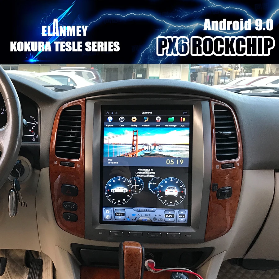 Автомобильный мультимедийный плеер с Bluetooth Android 9 0 GPS навигацией для Toyota 2003 2007 Land
