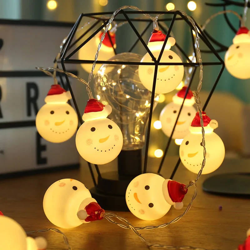 

1M 10LED New Year String Fairy Light Santa Claus Snowman Christmas Decorations for Home Natal Xmas Tree Garland Navidad Natale