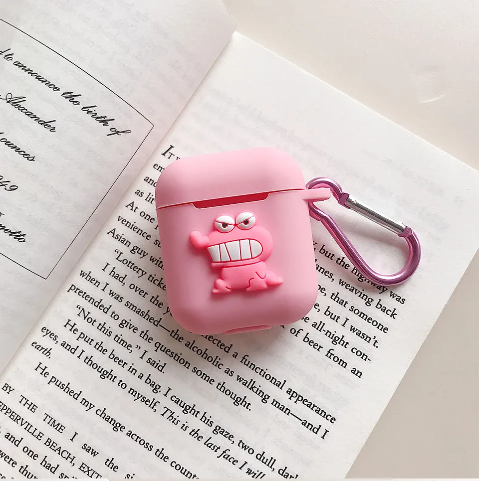 Цвет: желтый Чехол для Apple airpods чехол силиконовый чехол airpods чехол с брелок для ключей для Apple AirPods мультяшный наушник - Цвет: Цвет: желтый