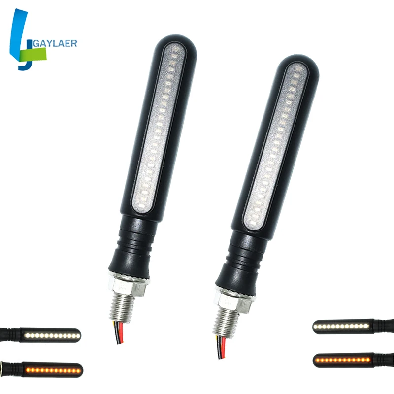 Светодиодный указатель поворота мотоцикла 2 шт. струящаяся вода встроенное реле