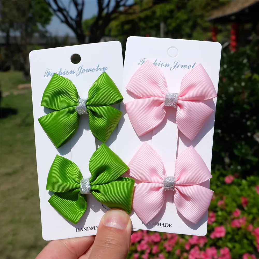 2 шт./компл. милые для девочек детей с бантом цветочным рисунком детские заколки