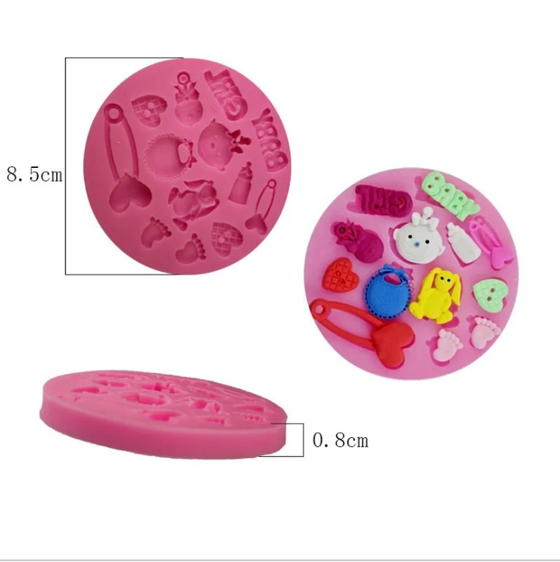 Baby Shower вечерние 3D из силиконы штамповый для украшения тортов силиконовая форма